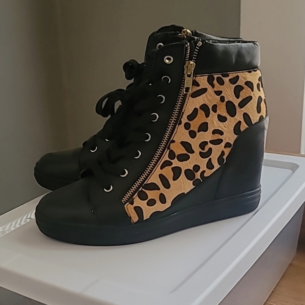 Leopard Wedges